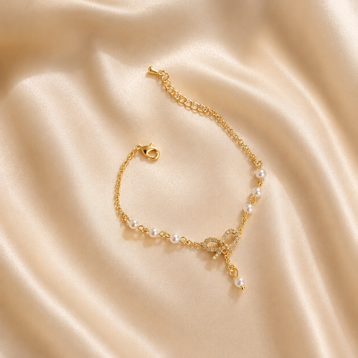 Pearl Bow Bracelet