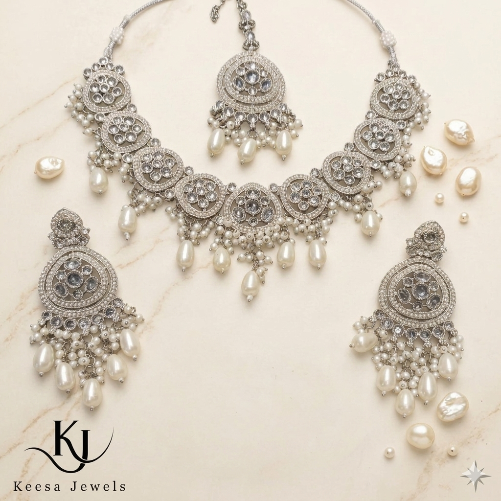 Classic Pearl Bridal Jewelry Set