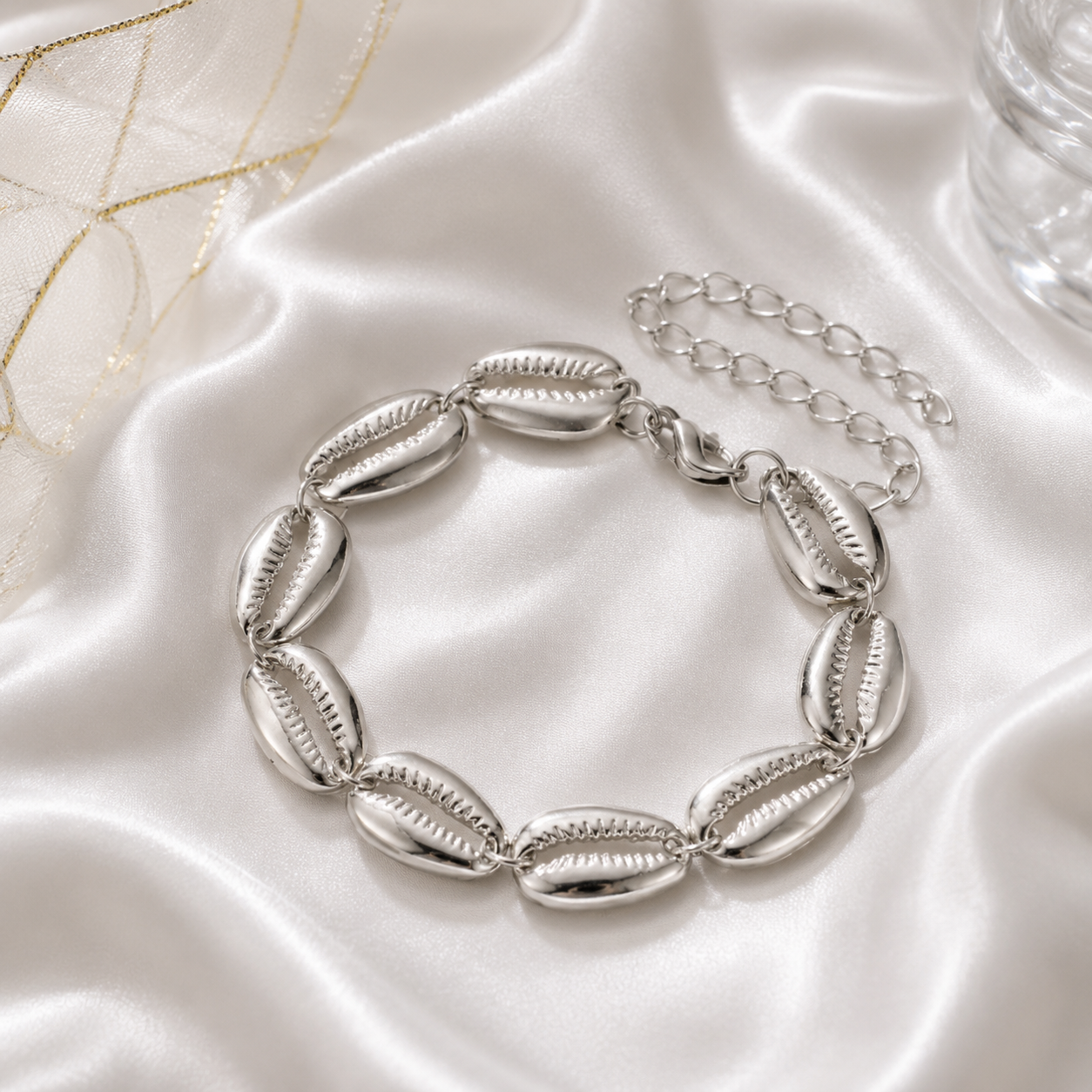 Ocean Whisper  Silver Bracelet