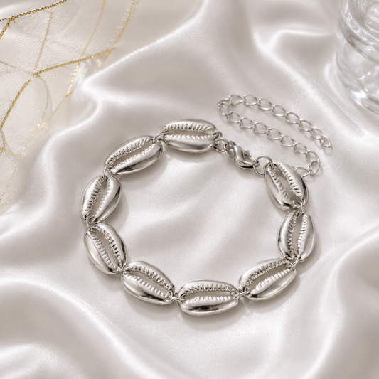 Ocean Whisper  Silver Bracelet