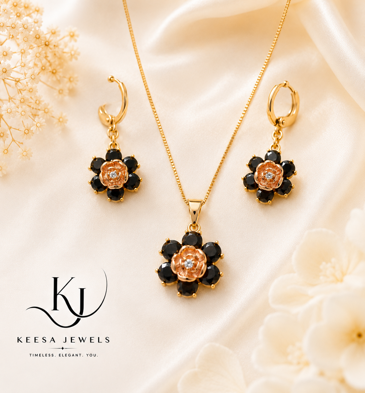 BLACK ROSE BLOOM SET