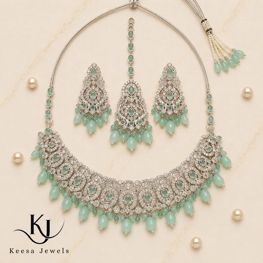 MINT NECKLACE PARTY WEAR SET