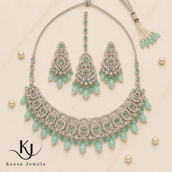 MINT NECKLACE PARTY WEAR SET