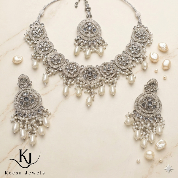 Classic Pearl Bridal Jewelry Set
