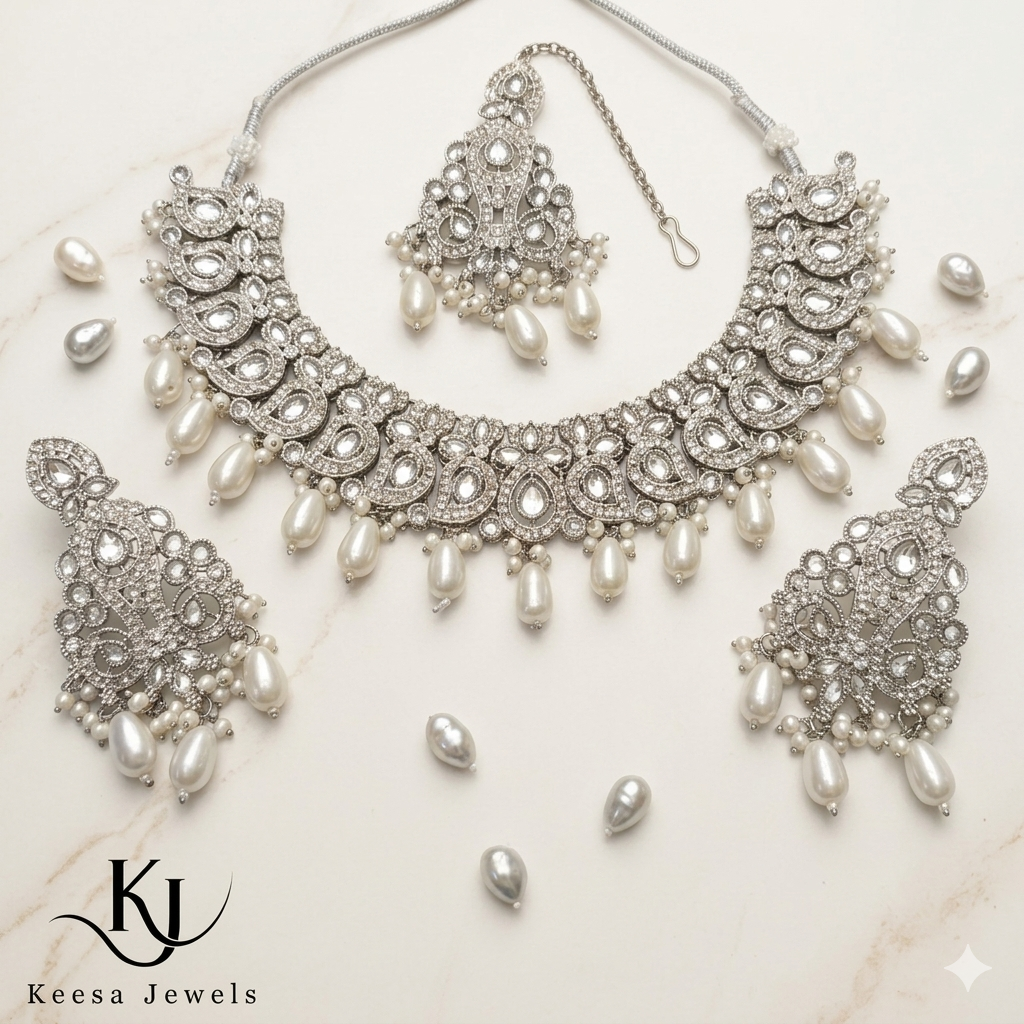 Royal Pearl Elegance Bridal Jewelry Set