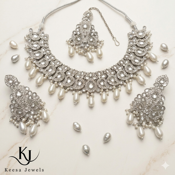Royal Pearl Elegance Bridal Jewelry Set
