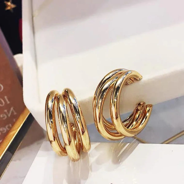 Chunky Gold Hoop Earring