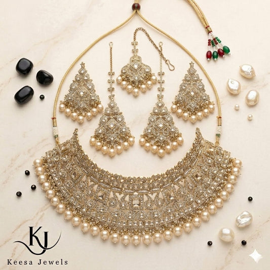IMPERIAL PEARL POLKI BRIDAL SET