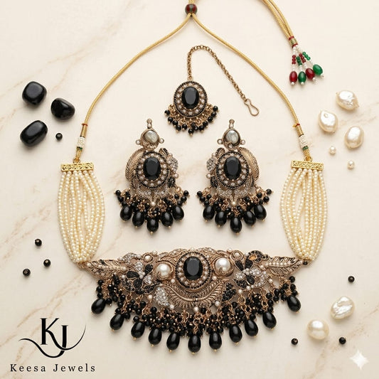MIDNIGHT ELEGANCE CHOKER SET